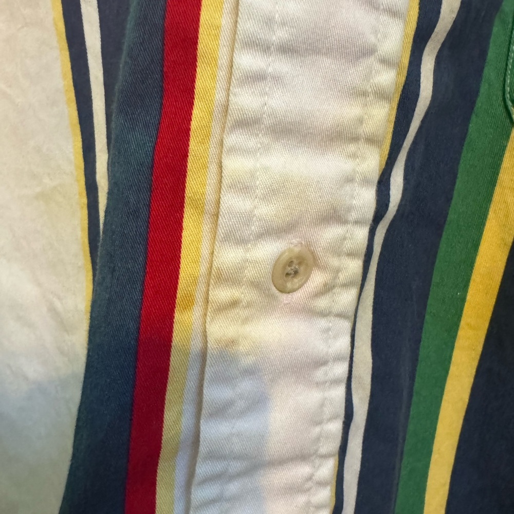 Hunt Club Multicolor Stripe Short-Sleeve Shirt with Navy Tag - Picture 4 of 5